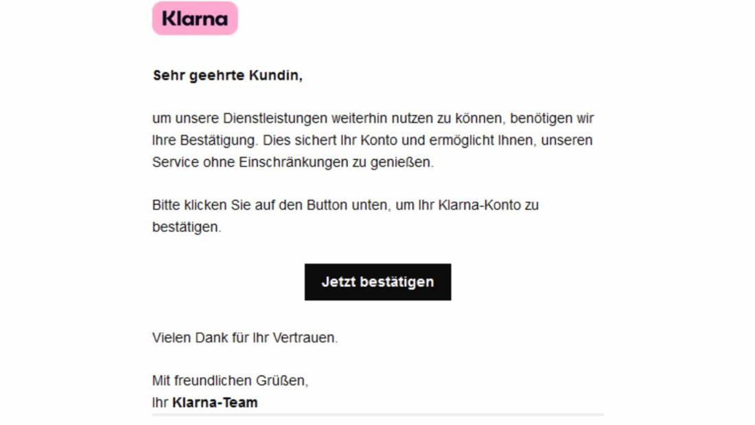 38258881 Phishing Nachricht Die Sich An Klarna Kunden Wendet 1786712074864 I14yv9